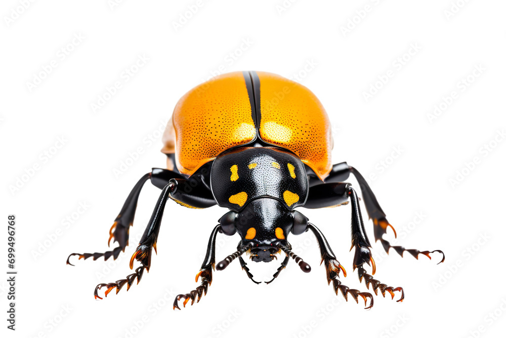 Top side closeup macro view of beautiful Beetle isolated on white background PNG Top side closeup macro view of beautiful Beetle isolated on white background PNG