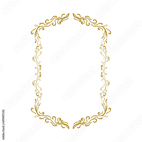 Golden Luxury wedding frame 