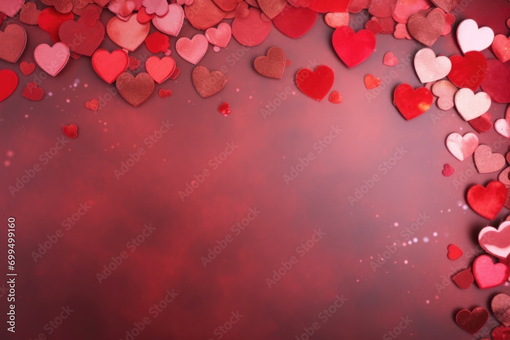 Valentine's day background with hearts. . Pink heart.