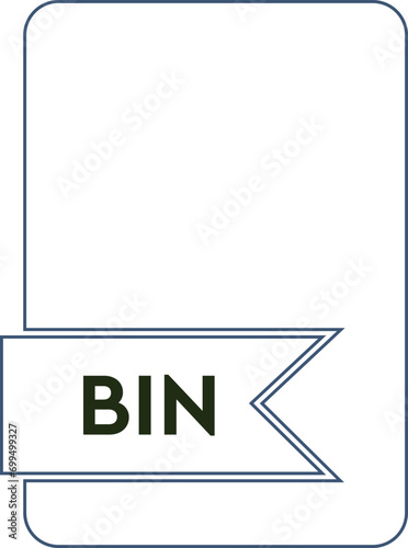 BIN File format icon Blue Jay outline fill