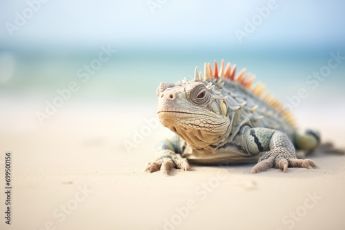 iguana on a warm sandy beach