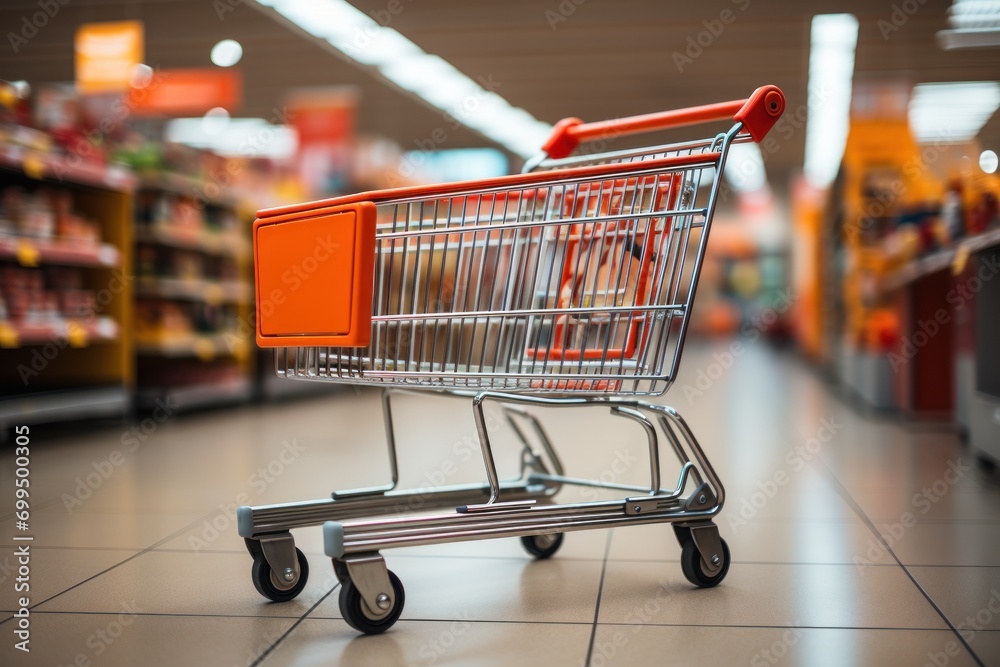 shopping cart on a gray background shopping cart on a gray background