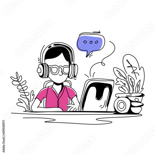Flat Illustration Contact Us theme. Perfect for businesses seeking a sleek and contemporary touch, our artwork will captivate visitors while ensuring an intuitive user experience