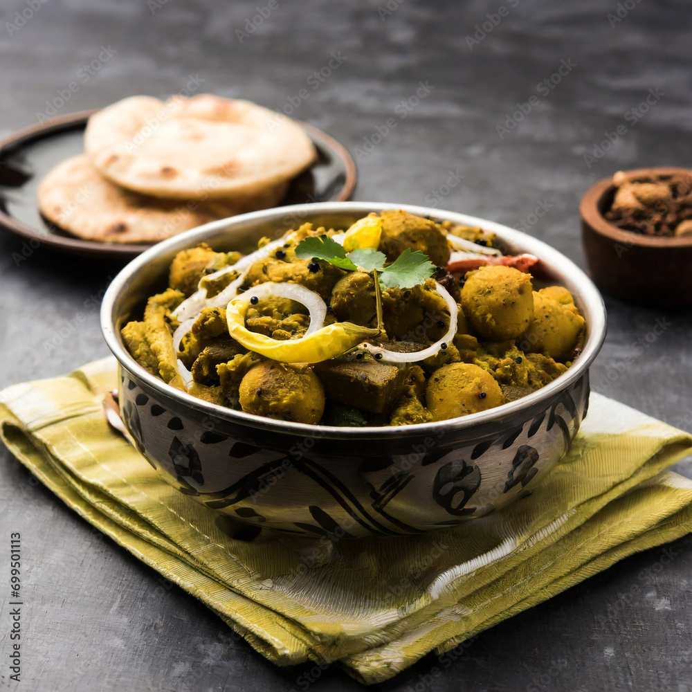 undhiyu is a gujarati mixed vegetable dish, specialty of surat, india