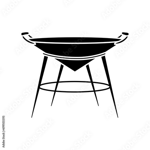 BBQ icon vector. Grill illustration sign. Picnic symbol or logo.