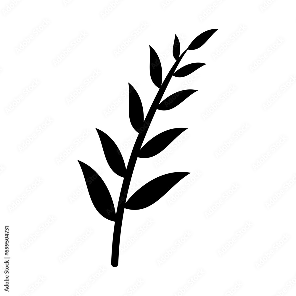 Fototapeta premium Leaf icon on transparent background
