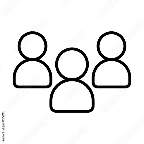 people, group , team icon line with transparent background