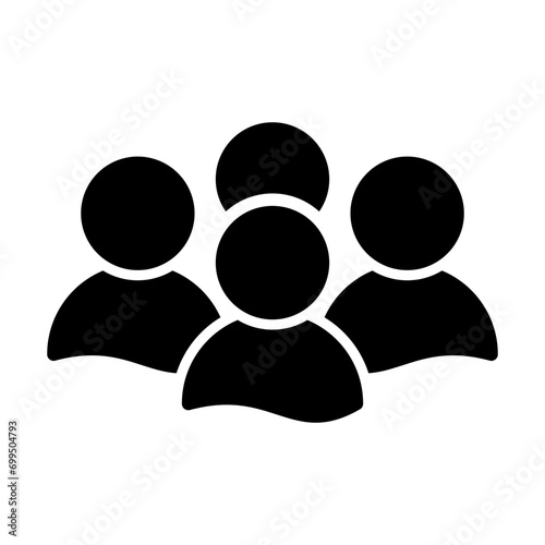 people, group , team icon glyph with transparent background