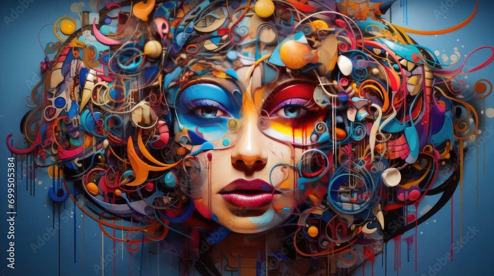 vivid abstract portraits in unity celebrating cultural diversity and emotional depth through art