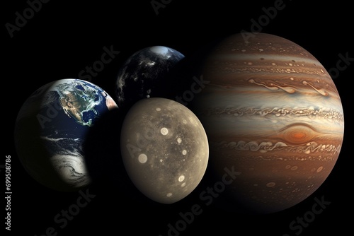 Space, environment, and Earth's planets. Generative AI