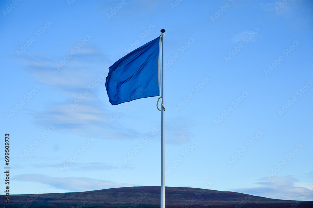flag on the mountain