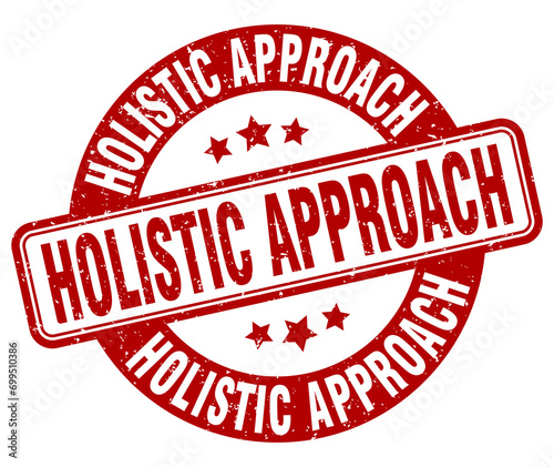 holistic approach stamp. holistic approach label. round grunge sign