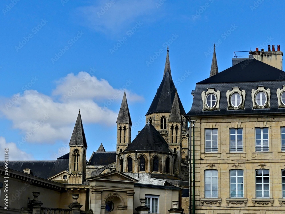 Caen, August 2023 - Visit the magnificent city of Caen, capital of Normandy. View of the city
