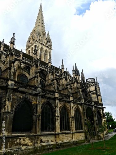 Caen, August 2023 - Visit the magnificent city of Caen, capital of Normandy. View of religious monuments