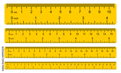 ruler with numbers for measuring length