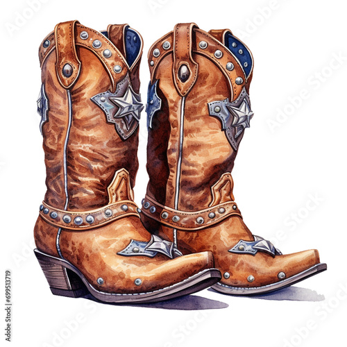 Cowboy Rodeo Boots Clipart PNG: Sublimation Designs for Country Boys photo