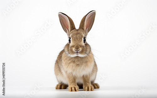 Portrait of rabbit or bunny isolated on white background © Atchariya63