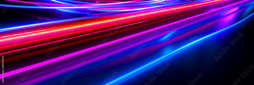 Colorful neon lights glowing background - ai generative Colorful neon lights glowing background - ai generative