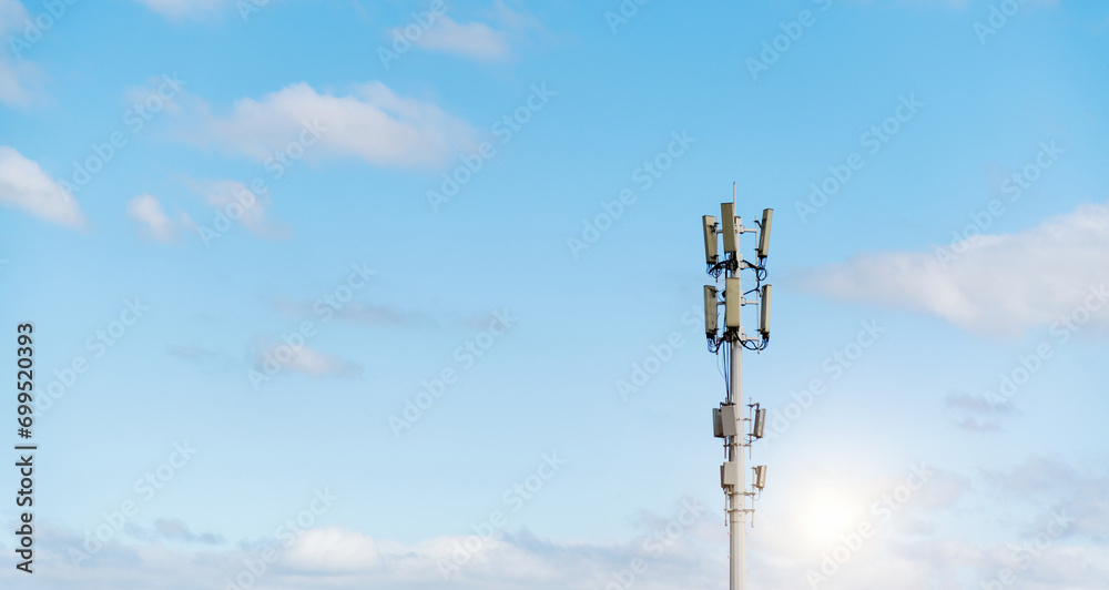Mobile communication base station under sky