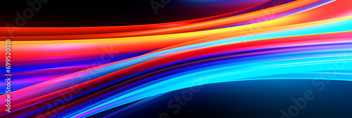 Colorful neon lights glowing background - ai generative