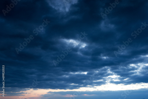 Dark storm clouds full in the sky