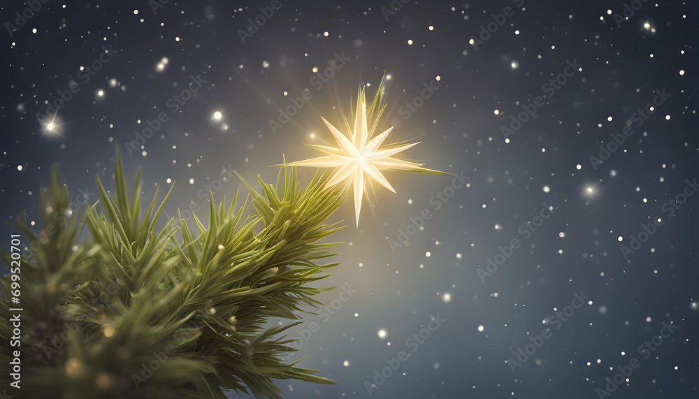 Christmas Star of the Nativity of Jesus Christ - Star of Jesus on Dark Background Christmas Star of the Nativity of Jesus Christ - Star of Jesus on Dark Background