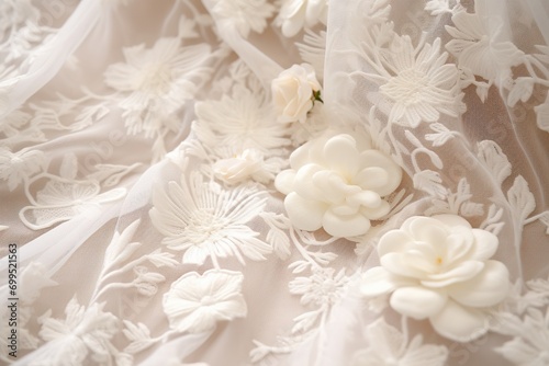 Delicate Lace Fabric Texture - Intricately Patterned with Elegance © Irfanan