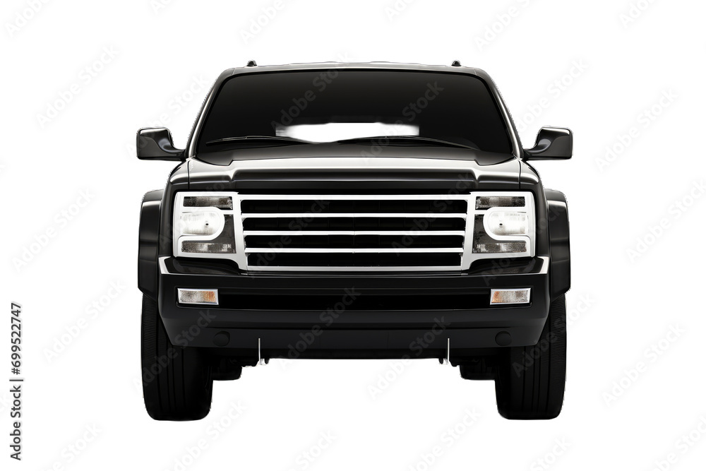 black truck with a modern design and powerful appearance black truck with a modern design and powerful appearance