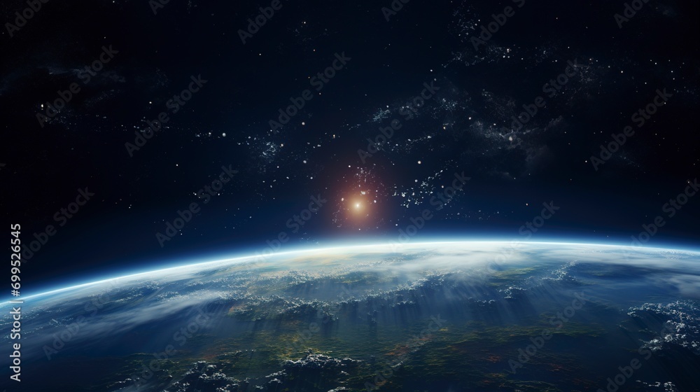 Earth, beautiful space perspective, cinematic, high resolution