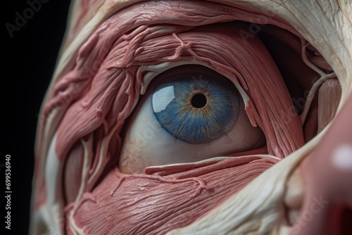 Anatomy of lacrimal glands. Generative AI photo