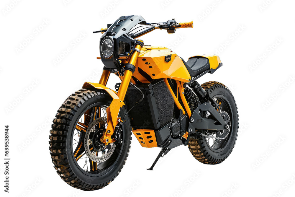 powerful engine encased in a black metal housing and an exhaust pipe