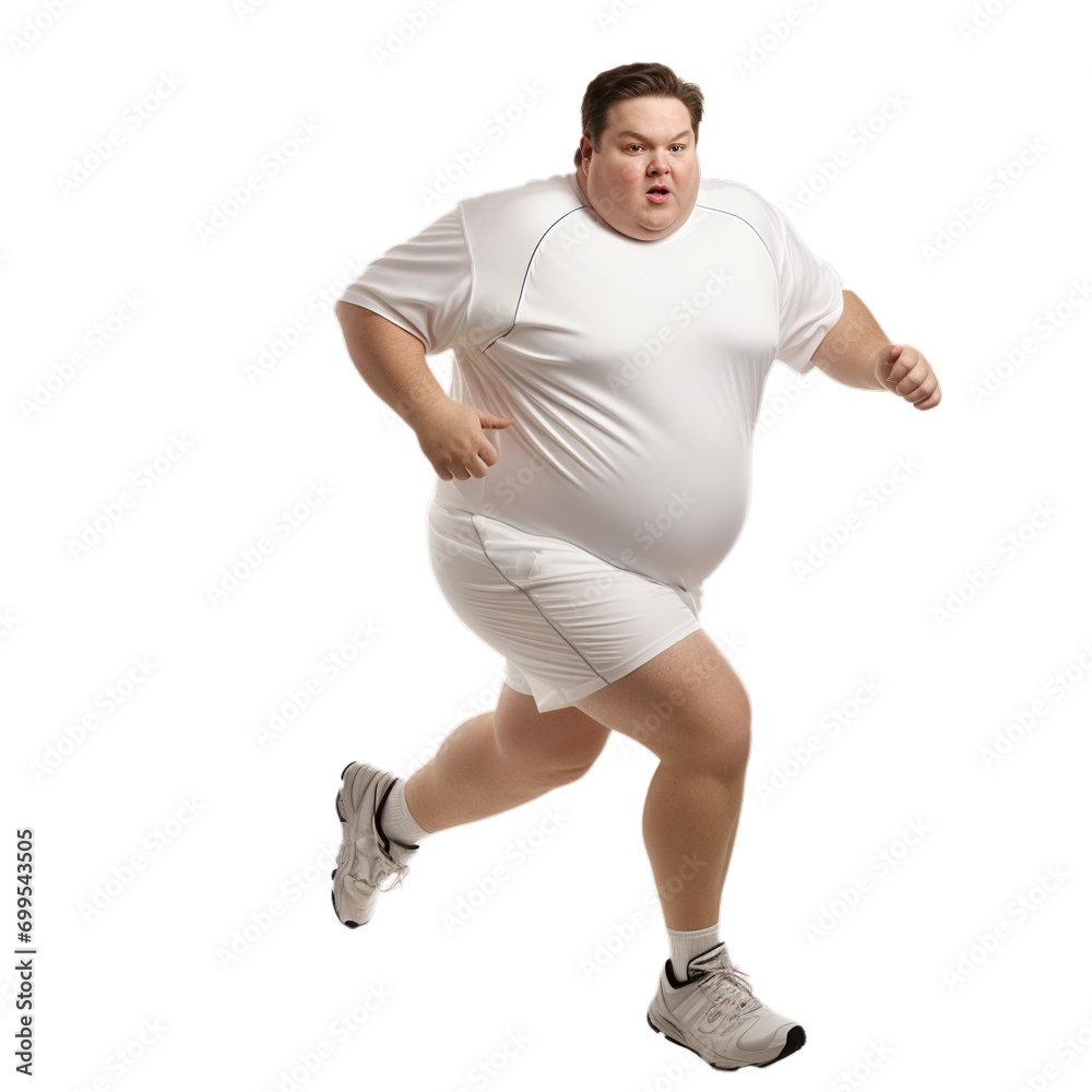 Fat man running Fat man running