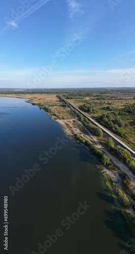 Wallpaper Mural The river bank goes beyond the horizon on the Sura River. Torontodigital.ca