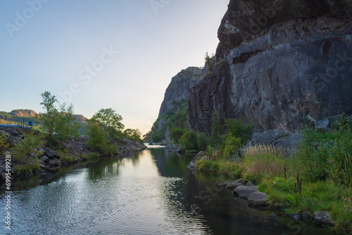 Obraz na płótnie Landscape of Helleren (Norway) w salonie