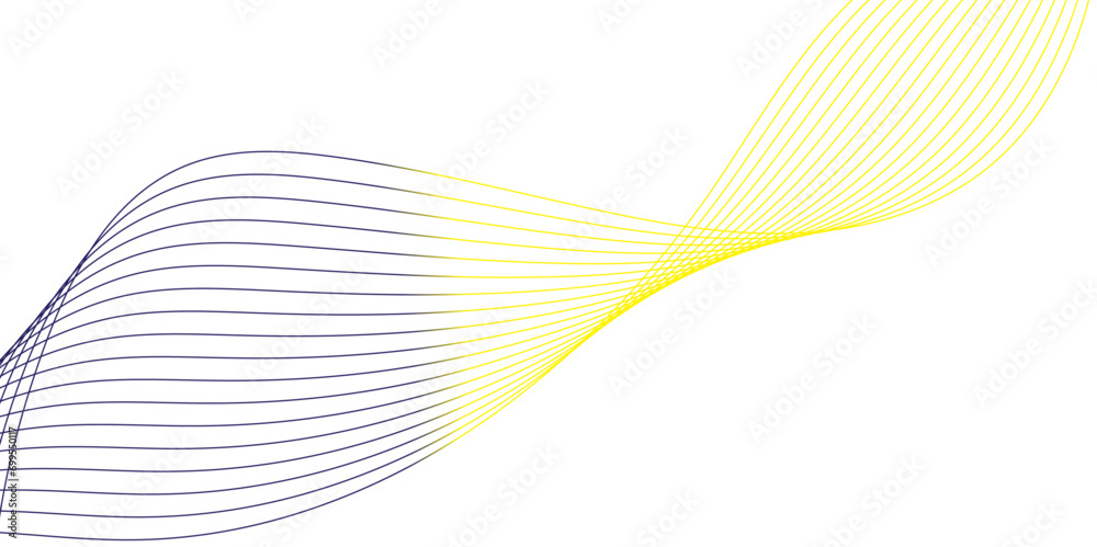 Abstract yellow blend wave curve line and white background. Abstract wavy lines for science, music technology futuristic, banner, business, template, flyer design. wavy element concept line backdrop. Abstract yellow blend wave curve line and white background. Abstract wavy lines for science, music technology futuristic, banner, business, template, flyer design. wavy element concept line backdrop.