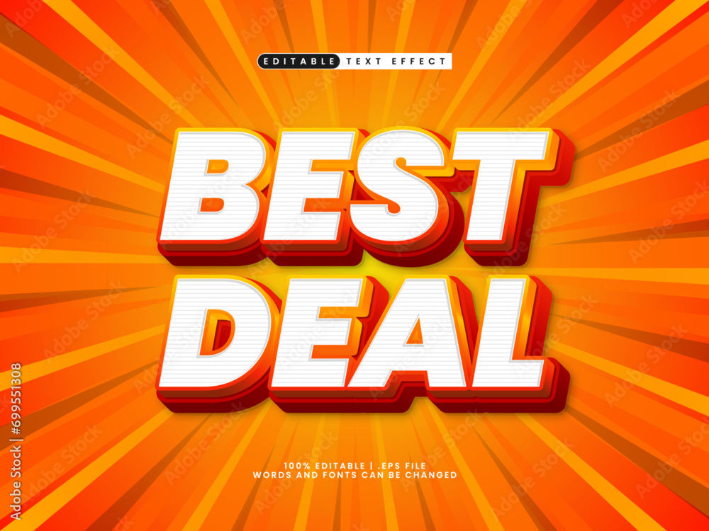 best deal editable text effect in a sale style