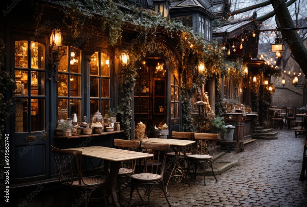 Cozy Outdoor Cafe in a romantic atmosphere