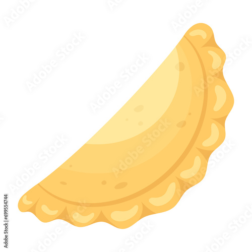 Empanada. traditional dish from latin america. Vector illustration.