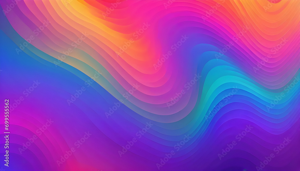 abstract colorful wavy background. Ai Generative 