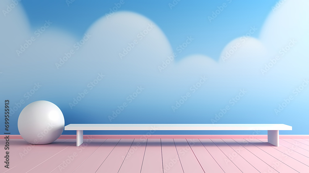 Pastel empty simple fashion art background, 3d rendering podium platform Pastel empty simple fashion art background, 3d rendering podium platform