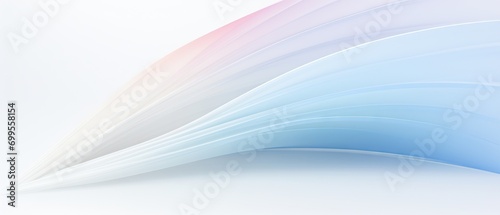 Graceful pastel wave flowing across a white gradient background  invoking peaceful movement and simplicity