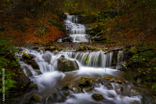 waterfall in the forest photo