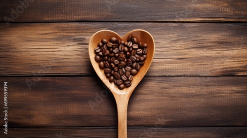 Heart Coffee Art. Generative AI