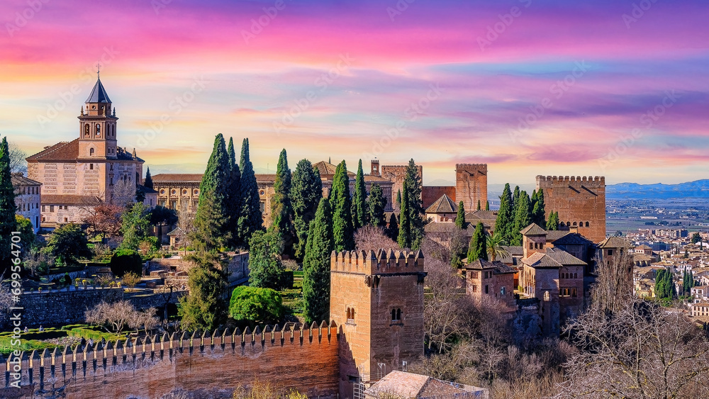 Alhambra, a Unesco World Heritage Site in Granada, Spain