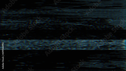 Glitch noise static television VFX. Visual video effects stripes background, CRT tv screen no signal glitch effect