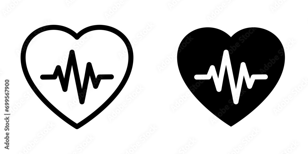 heart pulse icon - obrazy, fototapety, plakaty 