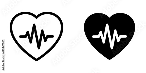 heart pulse icon photo