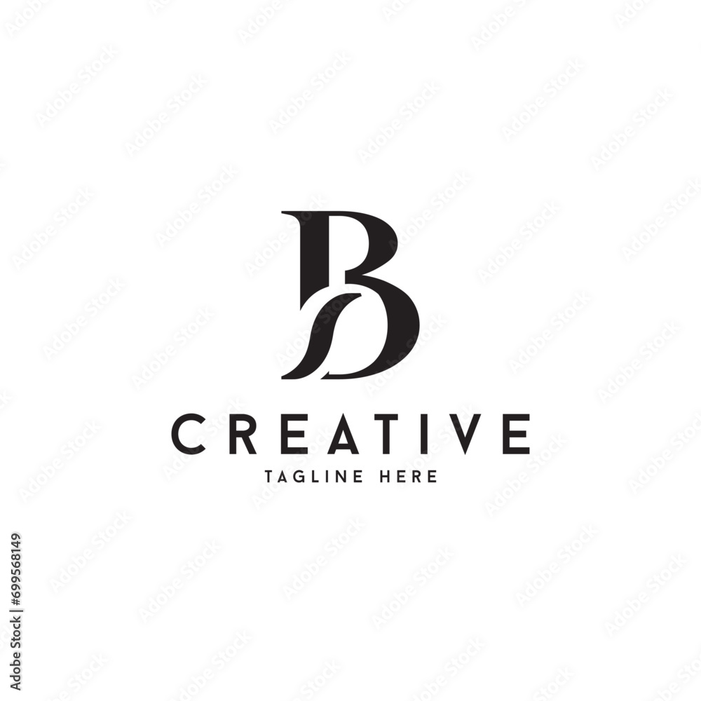 abstract letter B logo abstract letter B logo