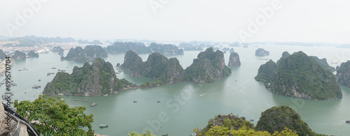 Karst Rock Ocean Landscapes in the Ha Long Bay, Vietnam. photo