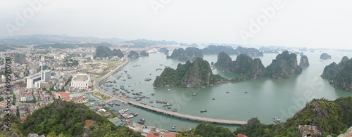Karst Rock Ocean Landscapes in the Ha Long Bay, Vietnam.